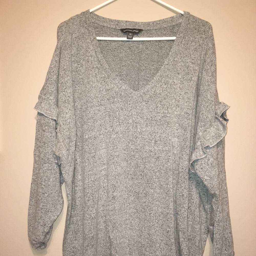 Alexander Jordan Gray Sweater with Fancy Sleeves
